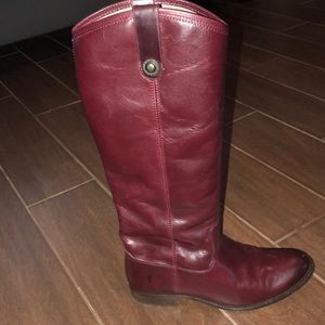 FRYE Melissa Button Leather Riding Boot